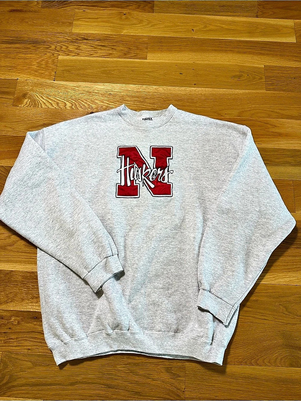 Tultex Vintage Tultex Superweight Nebraska Huskers Embroidered Sweatshirt